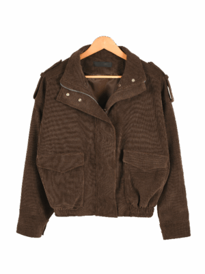 بامبر جکت مخمل کبریتی جیب پاکتی