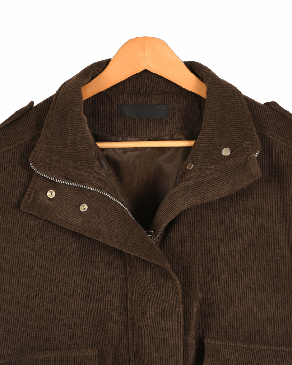 بامبر جکت مخمل کبریتی جیب پاکتی - Image 3