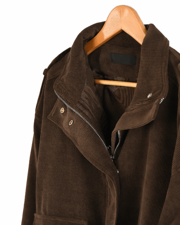 بامبر جکت مخمل کبریتی جیب پاکتی - Image 6