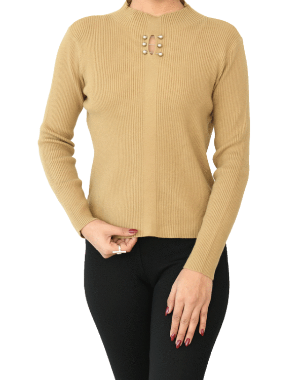 بافت یقه ایستاده مروارید - Image 3