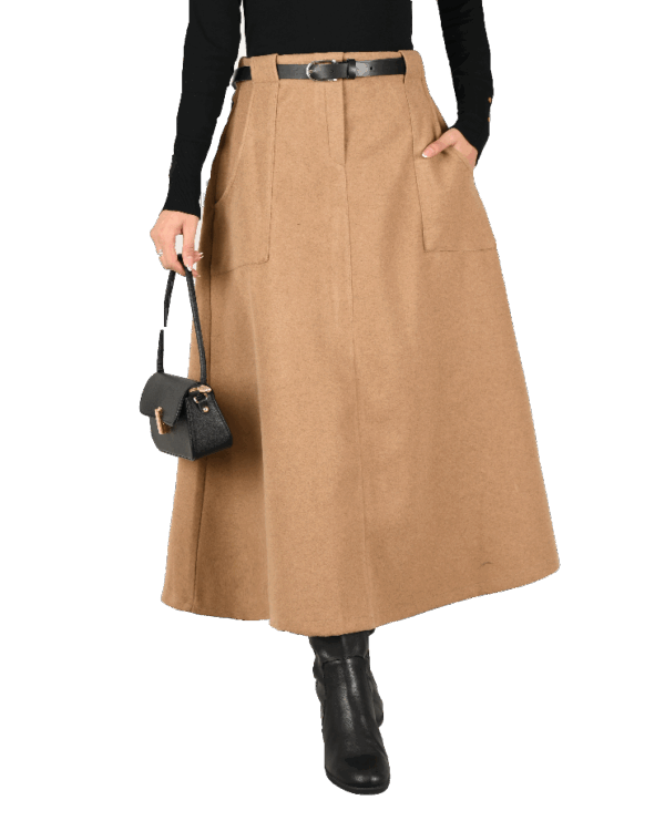 دامن-فوتر-کمربنذ-ذار--(5) دامن فوتر کمربند دار - Image 1