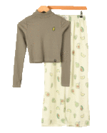 ست بلوز کراپ و شلوار عروسکی