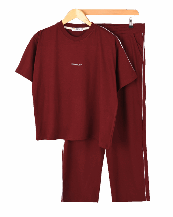 ست-شلوار-تیشرت-جوی--(4) ست تیشرت و شلوار بغل خط جوی - Image 1