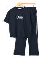 ست تیشرت و شلوار بغل خط وان