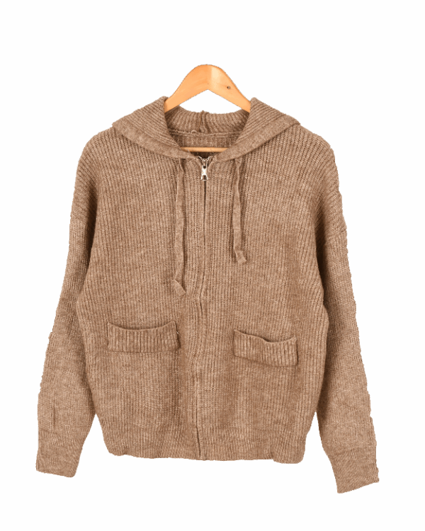 سویشرت بافت کلاه دار - Image 1