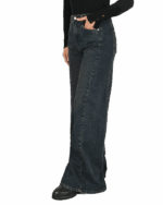 شلوار شافل سرمه ای کثیف - Image 4