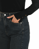 شلوار شافل سرمه ای کثیف - Image 5