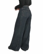 شلوار شافل سرمه ای کثیف - Image 2