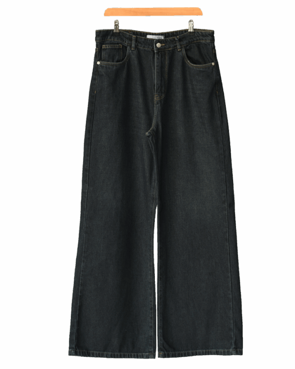 شلوار جین سرمه ای بگ سایز بزرگ - Image 1