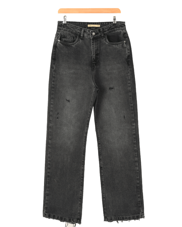 شلوار-راسته-طوسی--(1) شلوار جین زاپدار ذغالی نیم بگ - Image 1