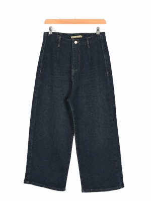 شلوار جین واید لگ سرمه ای