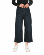 شلوار جین واید لگ سرمه ای - Image 3