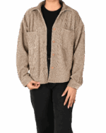 شومیز مخمل کبریتی دو جیب - Image 6