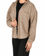 شومیز مخمل کبریتی دو جیب - Image 8