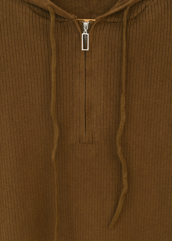 بافت نیم زیپ کلاه دار - Image 3