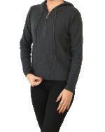 بافت نیم زیپ کلاه دار - Image 6