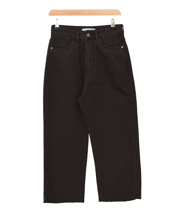 1-شلوار-ویونا-قهوه-اغیی--(7) شلوار جین واید پایین کات قهوه ای - Image 1