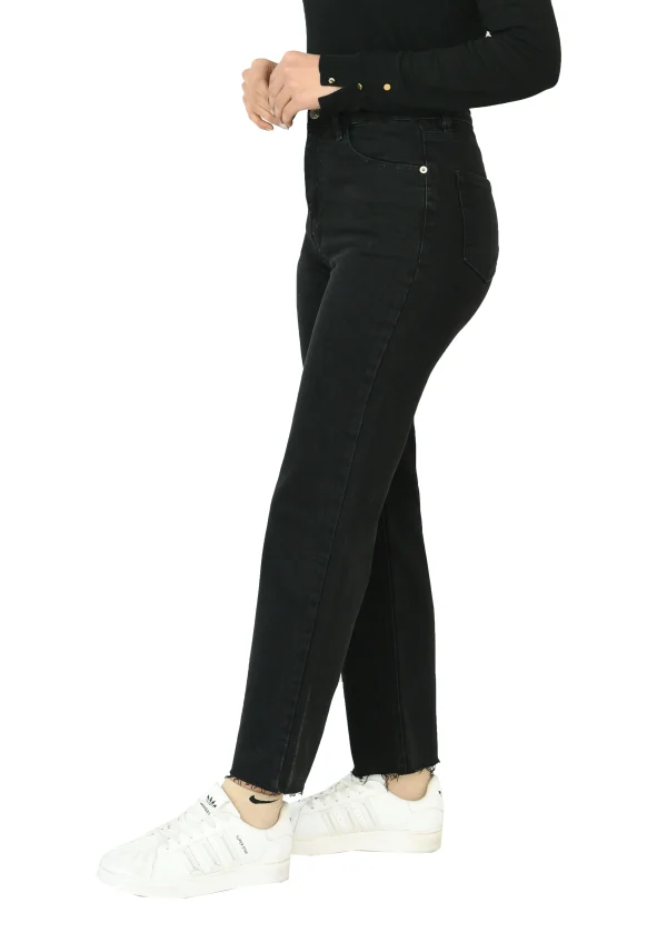 شلوار واید پایین کات مشکی - Image 5