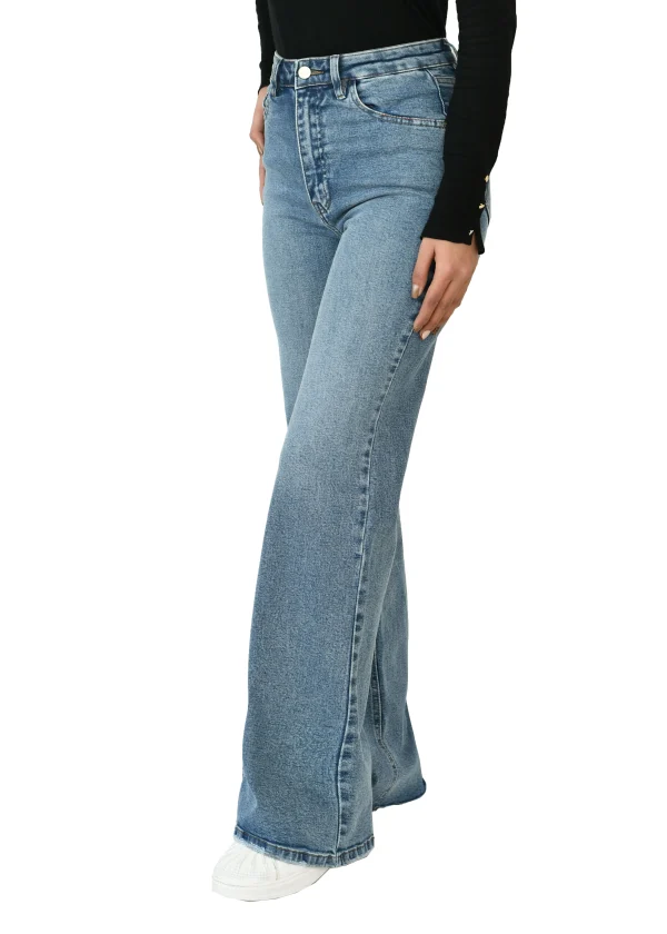 شلوار جین بگ آبی متوسط - Image 2