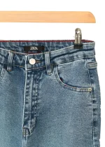 شلوار جین بگ آبی متوسط - Image 6