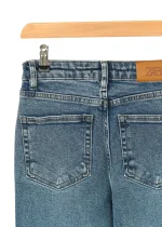 شلوار جین بگ آبی متوسط - Image 7