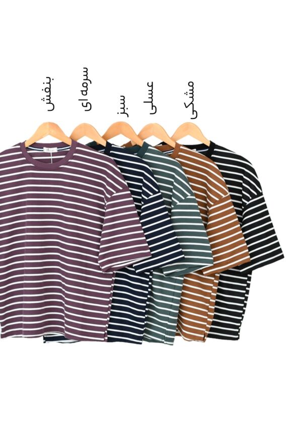 تیشرت لانگ راه راه - Image 2