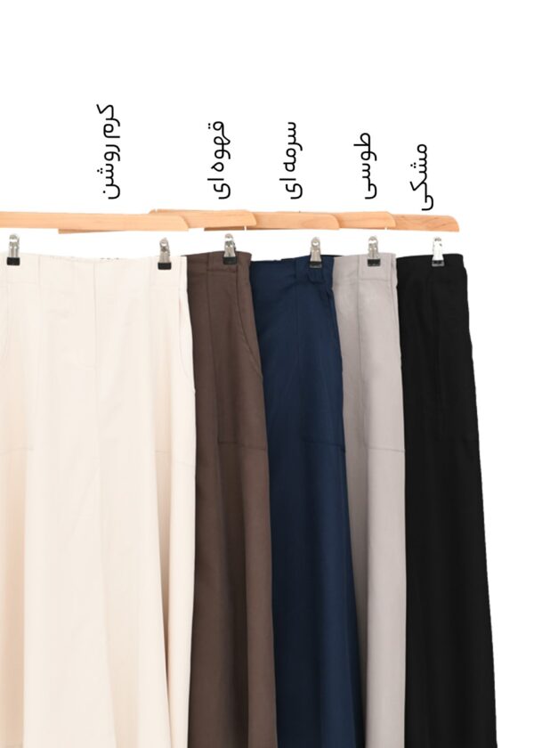 دامن کمربند دار دو جیب - Image 2