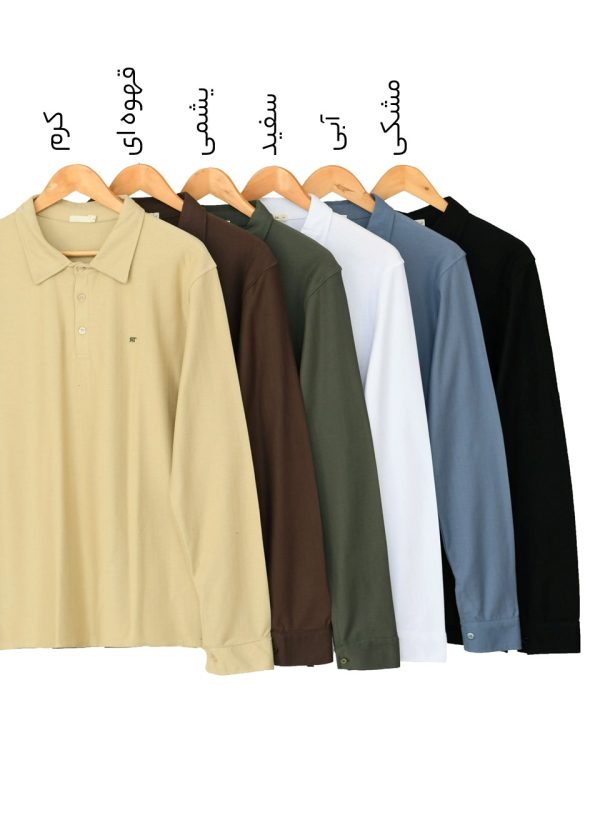 بلوز مردانه یقه دار آستین بلند - Image 2