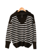 بافت نیم زیپ راه راه