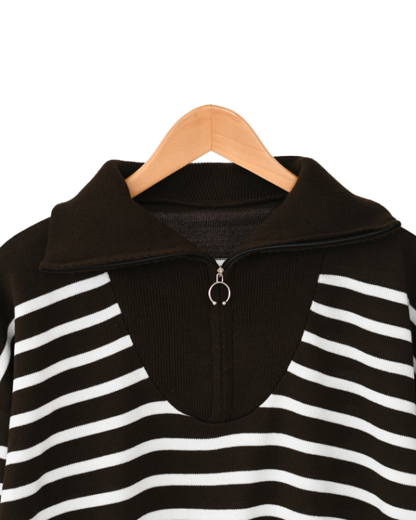 بافت نیم زیپ راه راه - Image 8