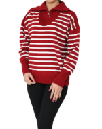 بافت نیم زیپ راه راه - Image 4