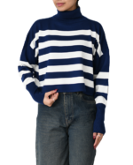 بافت یقه اسکی راه راه کراپ - Image 4