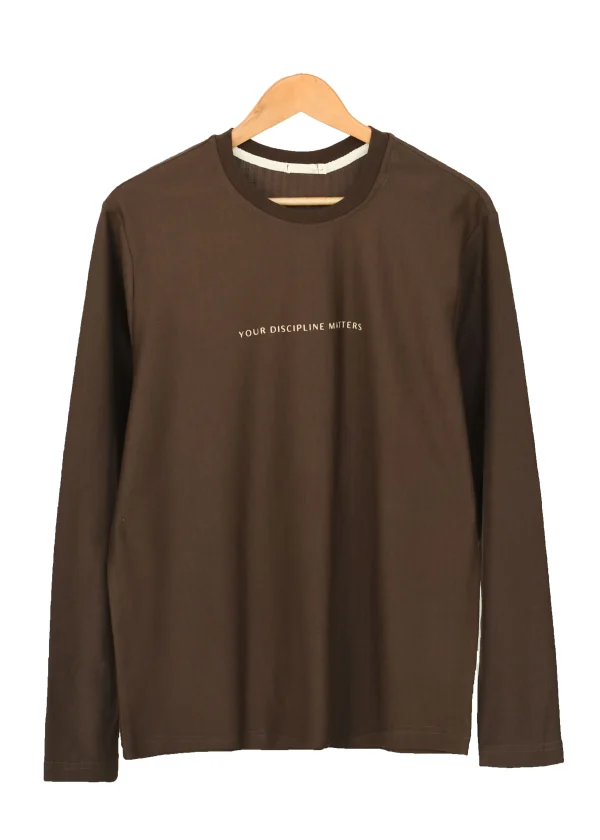 بلوز مردانه یقه گرد آستین بلند طرح دار - Image 1