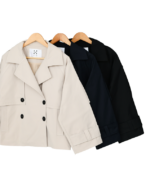 ترنچ کت کتان یقه ایستاده - Image 2
