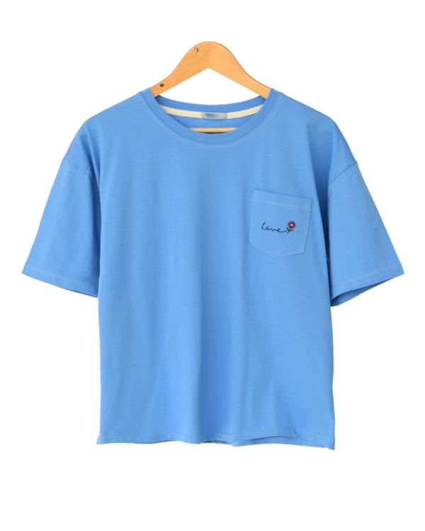 تیشرت-بغل-جیب--(8) تیشرت جیب دار گلدوزی - Image 1