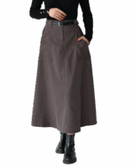 دامن کمربند دار دو جیب - Image 7