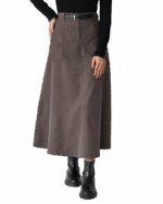 دامن کمربند دار دو جیب - Image 5