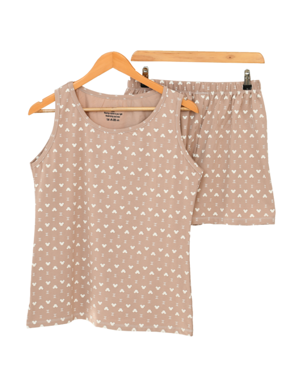 ست-تاپ-تیشرت--(5) ست تاپ و شورتک طرح دار - Image 1