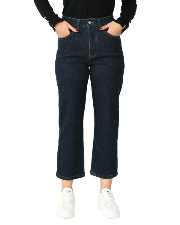 شلوار جین راسته سرمه ای - Image 3