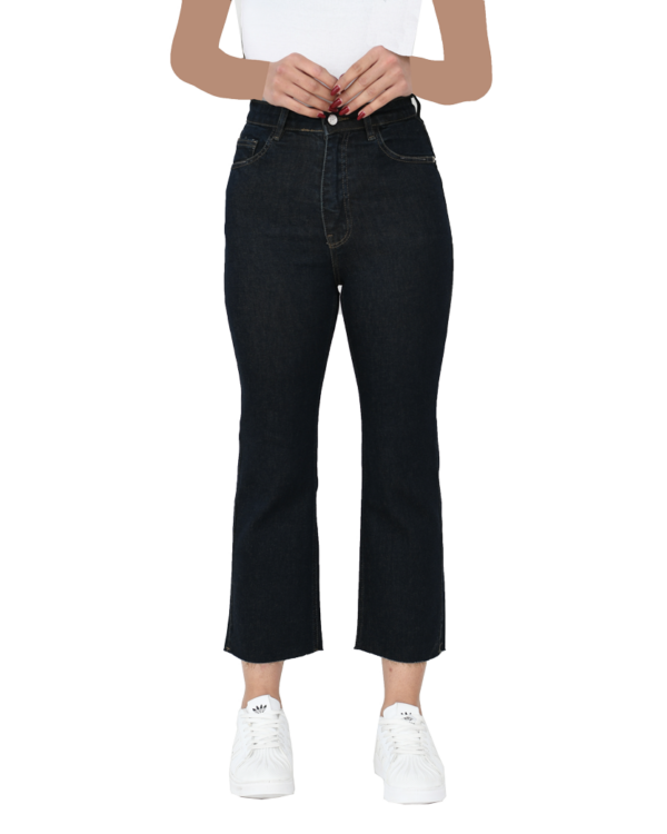 شلوار واید پایین کات سرمه ای - Image 3