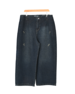 شلوار واید لگ سرمه ای تیره سایز بزرگ