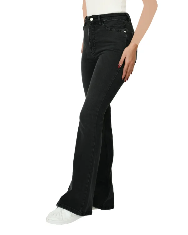 شلوار بوت کات زغالی جین - Image 4