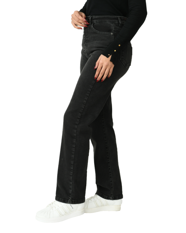 شلوار جین ذغالی راسته - Image 5