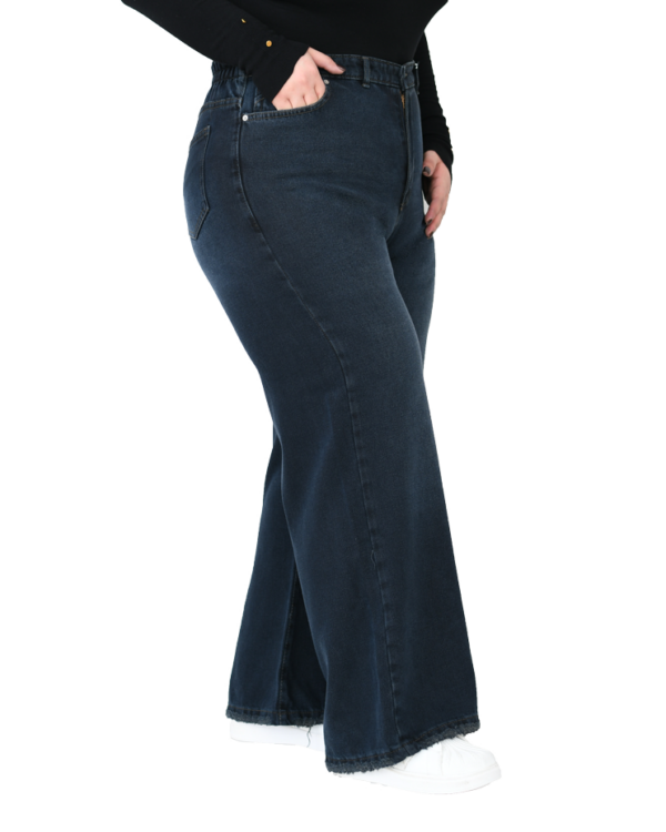 شلوار جین بگ سرمه ای سایز بزرگ - Image 5