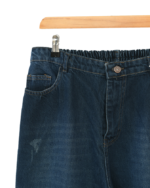 شلوار جین بگ سرمه ای زاپدار سایز بزرگ - Image 2