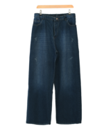 شلوار جین بگ سرمه ای زاپدار سایز بزرگ