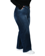 شلوار جین بگ سایز بزرگ آبی تیره - Image 6