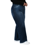 شلوار جین بگ سایز بزرگ آبی تیره - Image 5