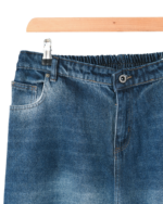 شلوار جین بگ سایز بزرگ آبی تیره - Image 3