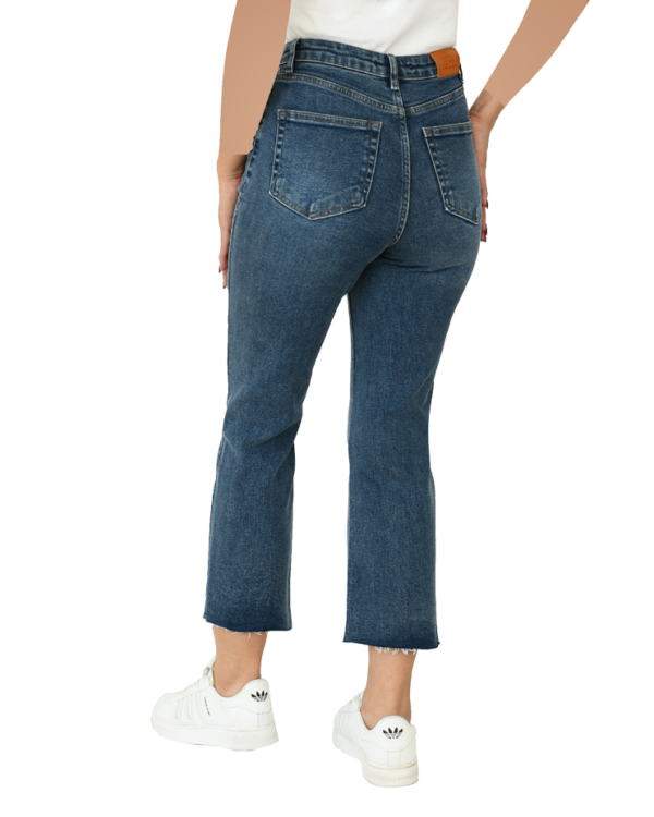 شلوار جین واید پایین کات آبی - Image 6